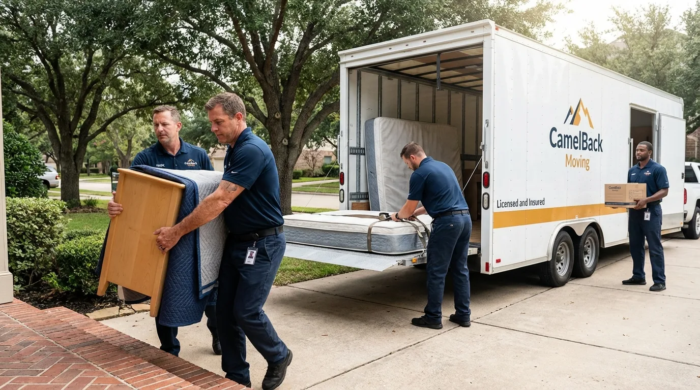 Crew loading residential truck for cross-state move from Missouri Valley, IA